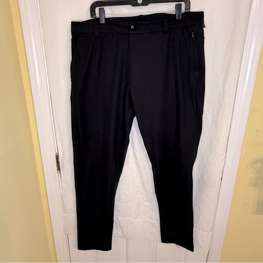 lululemon athletica Black Chinos with Smooth Matte Finish